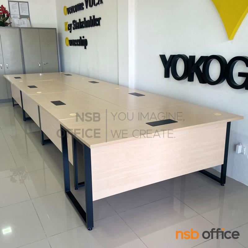 โต๊ะทำงานขาเหล็ก  รุ่น Moschino II (มอสคิโน่ 2) รุ่นแผ่น top ยื่นหน้า 