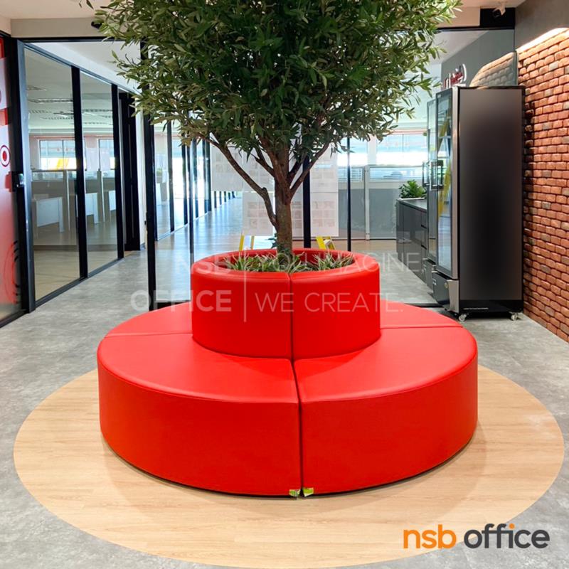 โซฟาวงกลมแบบมีพนักพิงหลัง รุ่น Anya (อัญญา) หุ้มหนังเทียม หุ้มผ้า และหุ้มหนัง PU ไบแคส 