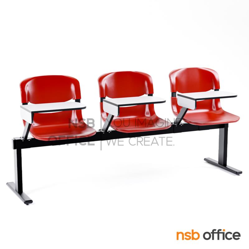 B17A014:เก้าอี้เลคเชอร์แถวเฟรมโพลี่ รุ่น D990 2 ,3 และ 4 ที่นั่ง ขาเหล็กเหลี่ยมพ่นดำ 