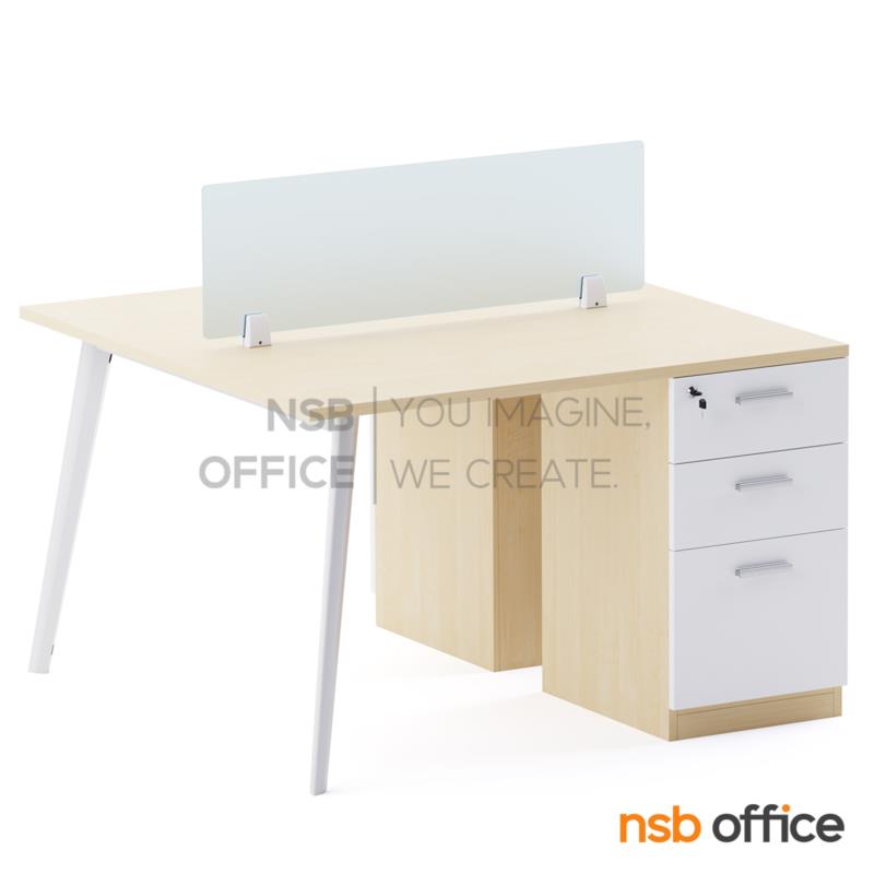 ชุดโต๊ะทำงานกลุ่ม รุ่น Outer (เอ็าเทอร์) 2, 4, 6 ที่นั่ง  พร้อมมินิสกรีนและตู้ลิ้นชักไม้