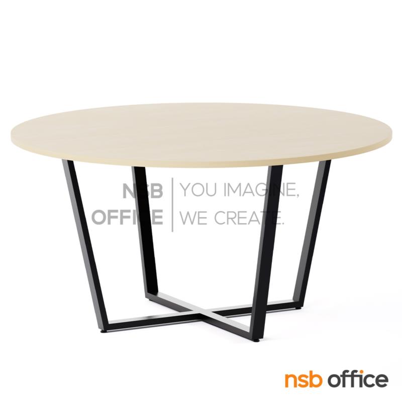 A08A048:โต๊ะประชุมทรงวงกลม รุ่น Peppers II ขนาด 150Di cm. ขาเหล็กทรงแจกัน