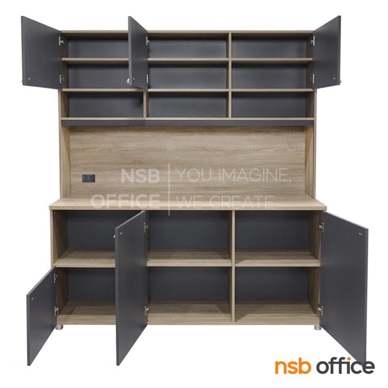 ชุดตู้ครัว  รุ่น Nexor (เน็กเซอร์) ขนาด 180W cm.  มีชั้นวางไมโครเวฟด้านล่าง