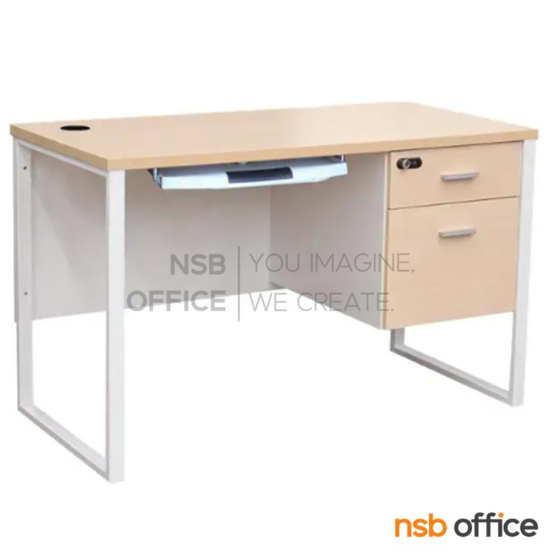 A01A022:โต๊ะคอมพิวเตอร์ 2 ลิ้นชัก รุ่น Kit  (กิต) ขนาด 120W ,160W cm. ขาเหล็ก