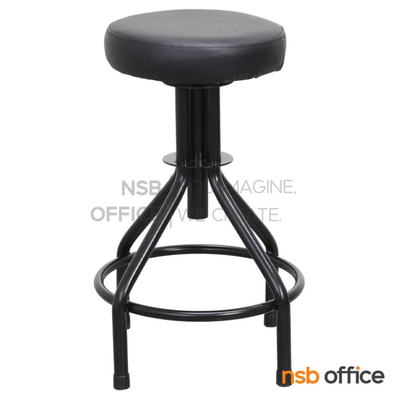 B09A256:เก้าอี้บาร์สตูลที่นั่งกลม รุ่น Syntrex (ซินเทรกซ์)  ขาเหล็กพ่นดำ