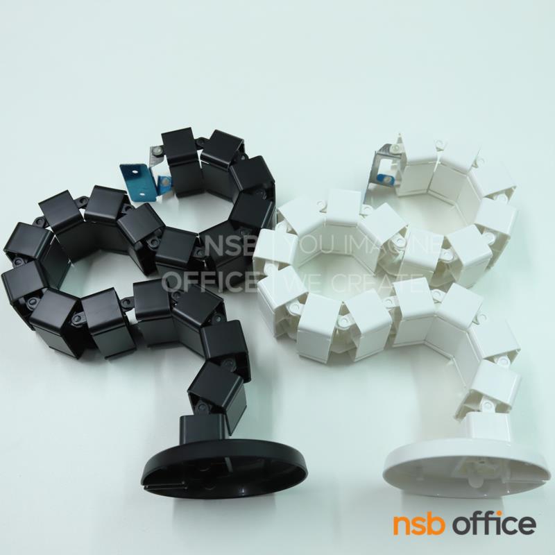 A03A028:กระดูกงูร้อยสายไฟท่อเหลี่ยม 80H cm. (ใช้ติดตั้งระหว่างหน้าโต๊ะกับพื้น หรือร้อยสายไฟจากเพดานลงโต๊ะ) 