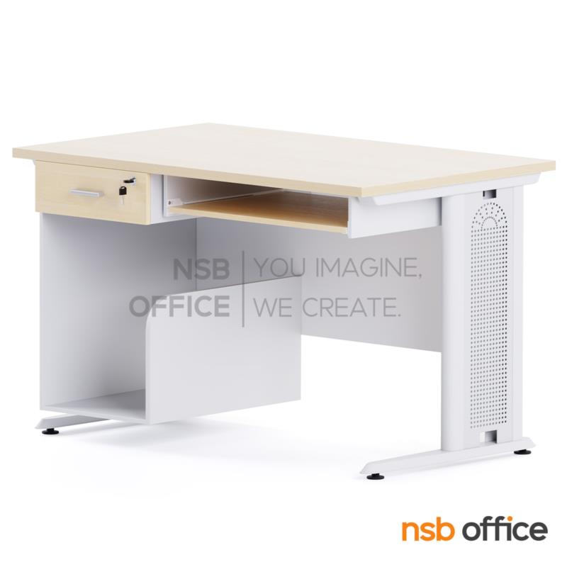 โต๊ะทำงาน 1 ลิ้นชัก 1 รางคีย์บอร์ด รุ่น Ulthor (อัลธอร์) ขนาด 120W ,150W cm. ขาเหล็กตัวแอล