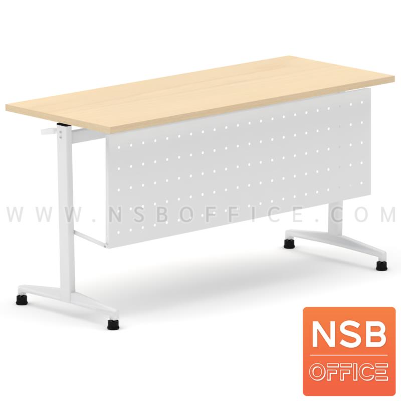 A18A102:โต๊ะทำงาน (สีขาว) รุ่น NAOMI (นาโอมิ)  ขาปุ่มปรับ