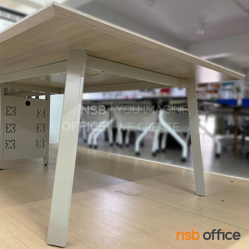 โต๊ะประชุมทรงสี่เหลี่ยม รุ่น ATHENA ขนาด 320W และ 240W cm. ขาเหล็ก