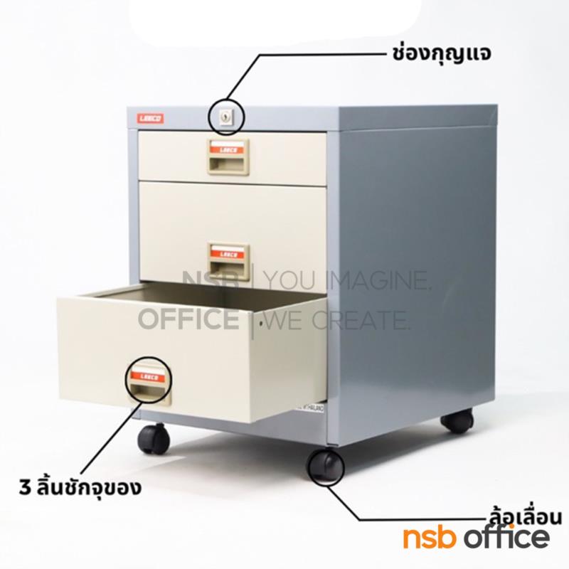 E29A027:ตู้อเนกประสงค์ 3 ลิ้นชัก รุ่น CT-103  มือจับพลาสติก มีล้อเลื่อน