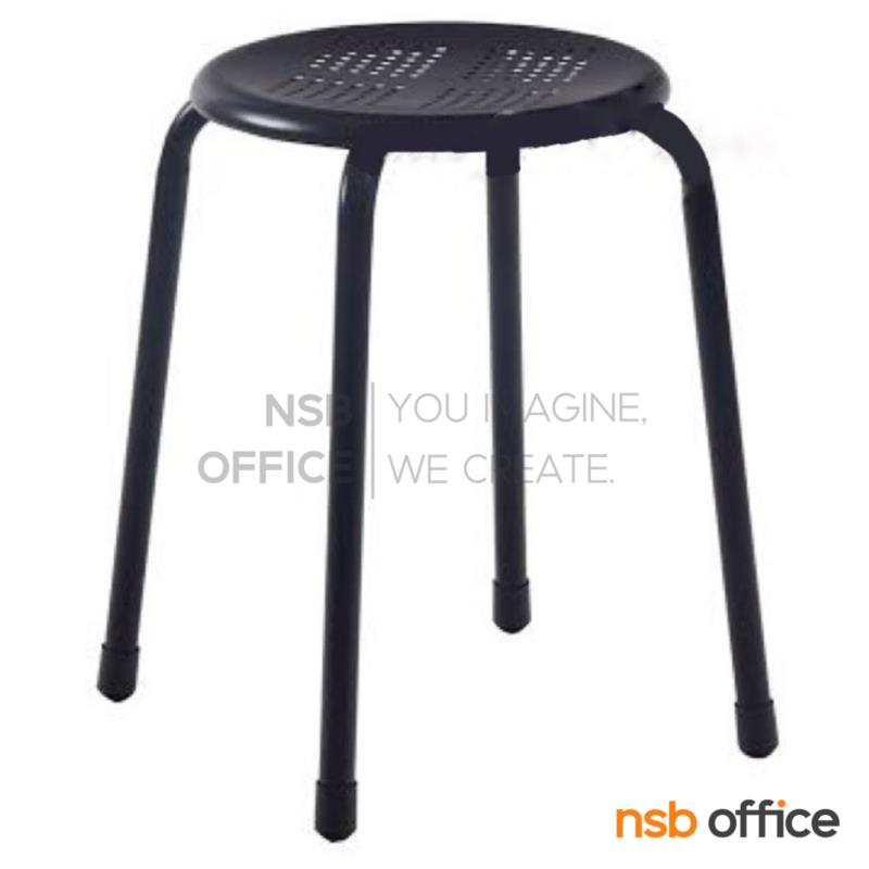 B09A043:เก้าอี้สตูลกลมที่นั่งเหล็ก รุ่น Danica (ดานิก้า) ขาเหล็ก (จำหน่ายยกกล่อง 12 ตัว) 