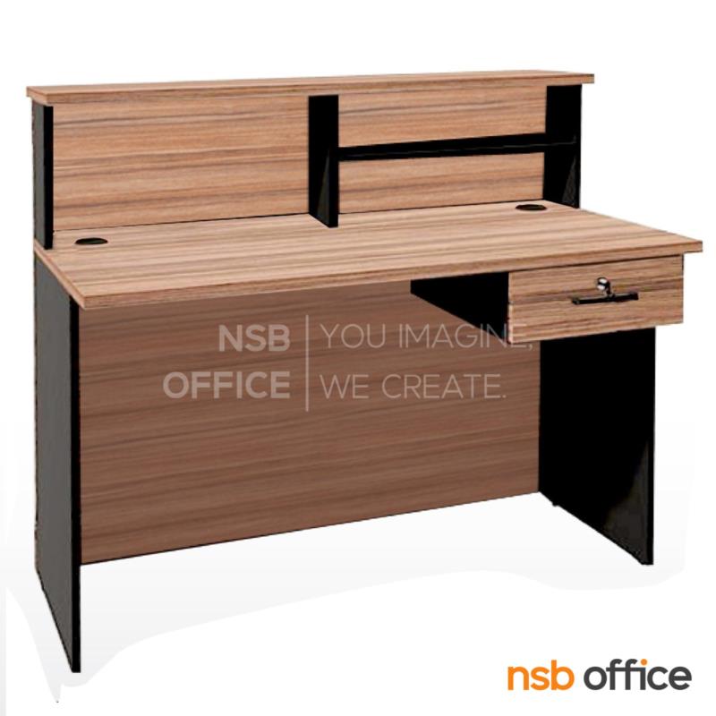 เคาน์เตอร์หน้าตรง 1 ลิ้นชัก รุ่น BCT-BDW-1080 80W ,120W cm.  เมลามีน สีวอลนัทตัดดำ