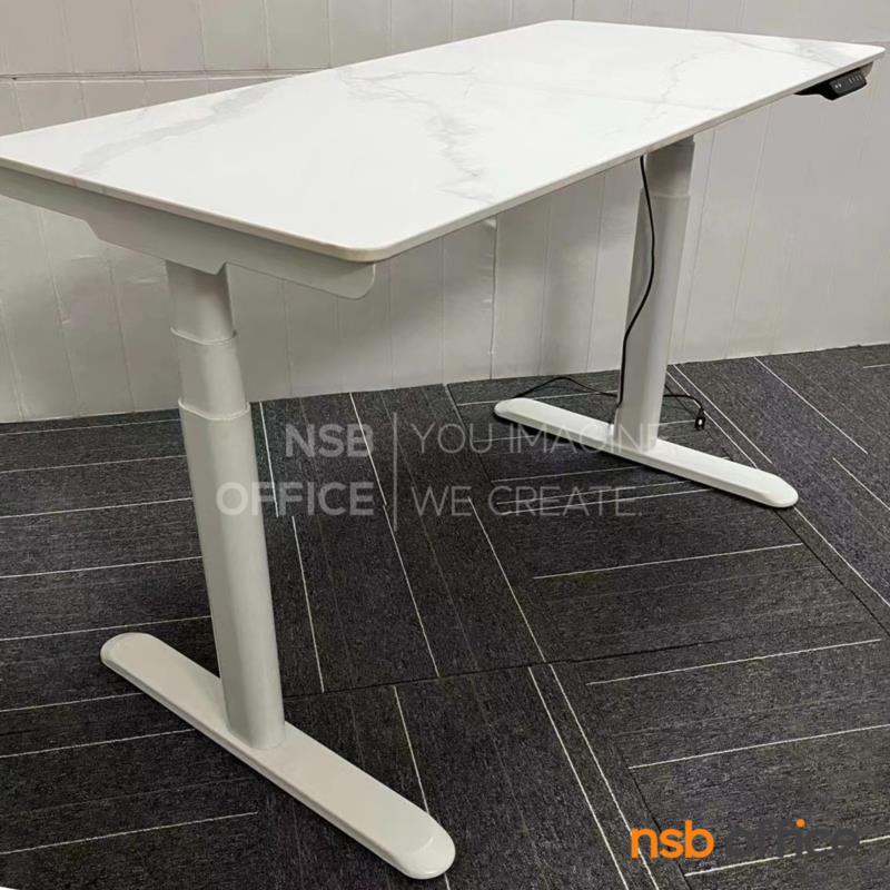 A44A011:โต๊ะทำงานปรับระดับไฟฟ้า เพื่อสุขภาพ Sit 2 Stand รุ่น Erwell I (เออเวลล์ 1) ผลิต 2 สี ขาว-ดำ ขาเหล็กกลมมน