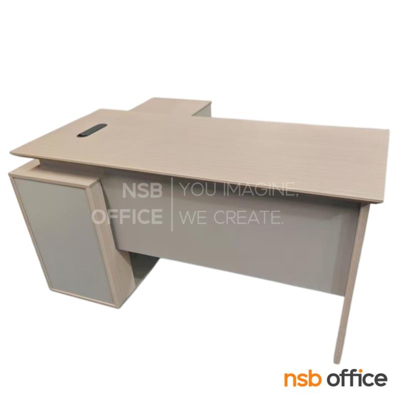 A30A095:โต๊ะผู้บริหารตัวแอล รุ่น Harmony (ฮาร์โมนี) ขนาด 140W, 160W cm. 