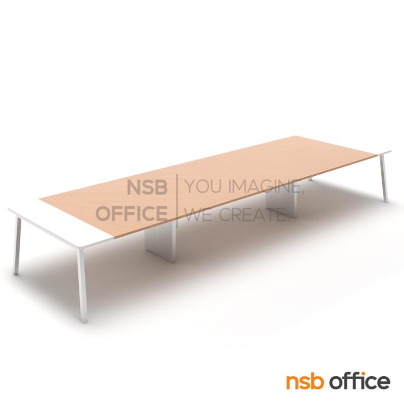 โต๊ะประชุมสี่เหลี่ยมมุมมน รุ่น Slack (สแลค)  150D cm.  ขาเหล็ก