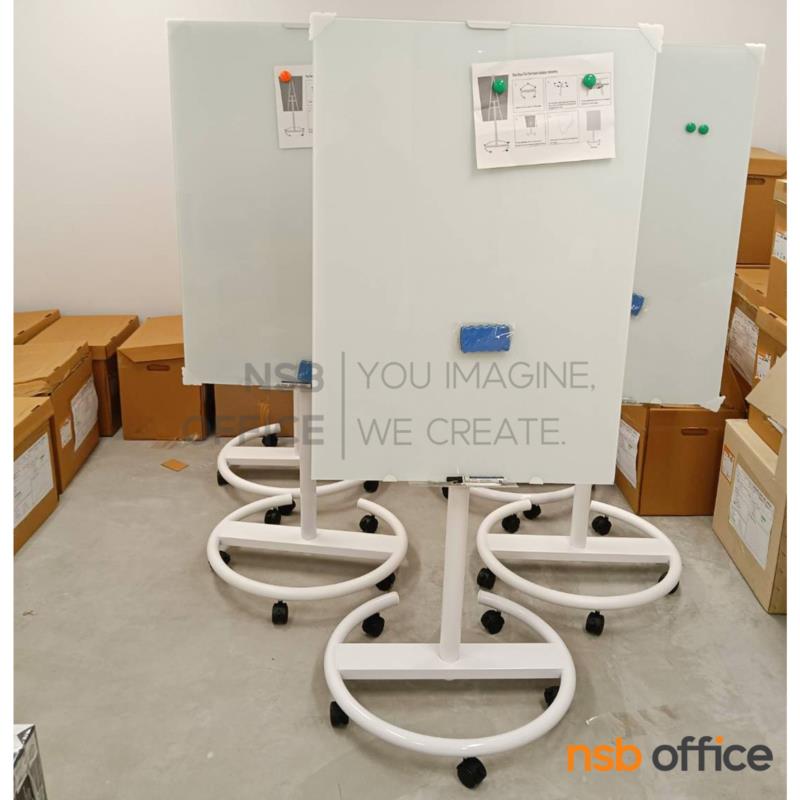 ฟลิบชาร์ทกระจกล้อเลื่อน รุ่น Samberg (แซมเบิร์ก)  มีแม่เหล็ก ปรับระดับได้ ลูกล้อล็อคได้