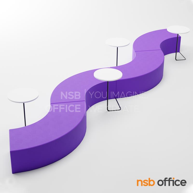 โซฟาวงกลม รุ่น Ayla (ไอลา) หุ้มหนังเทียม และหุ้มผ้า สามารถปรับรูปแบบการวางได้