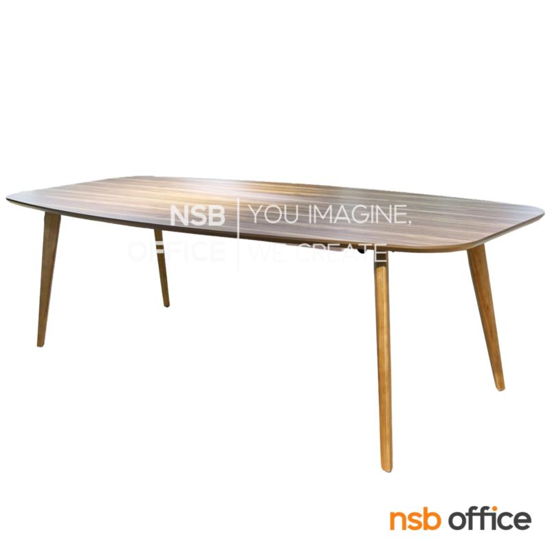 A05A254:โต๊ะประชุมทรงเรือ รุ่น Jacob (เจคอบ) ขนาด 240W cm. ขาไม้