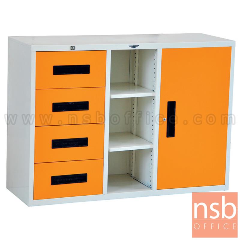 E07A003:ตู้เอกสารเหล็ก 4 ลิ้นชัก 1 บานเปิดทึบ รุ่น Hadley (ฮัดลีย์) ขนาด 4 ฟุต 121.8W*87.3H cm. 