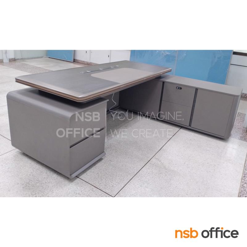 โต๊ะทำงานผู้บริหารตัวแอล  รุ่น Qubix (คิวบิกซ์) ขนาดเริ่มต้น 220W cm. 