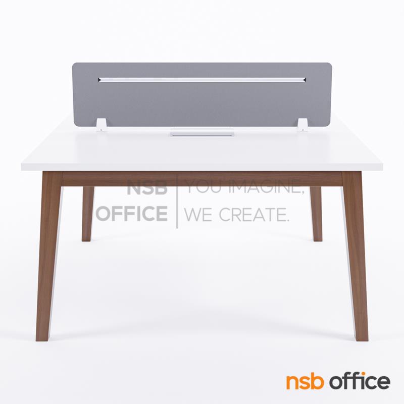 โต๊ะทำงานกลุ่ม 2 ที่นั่ง  รุ่น Gladys (แกลดีส์) ขนาด 140W*140D cm.  โครงขาไม้ยางพารา