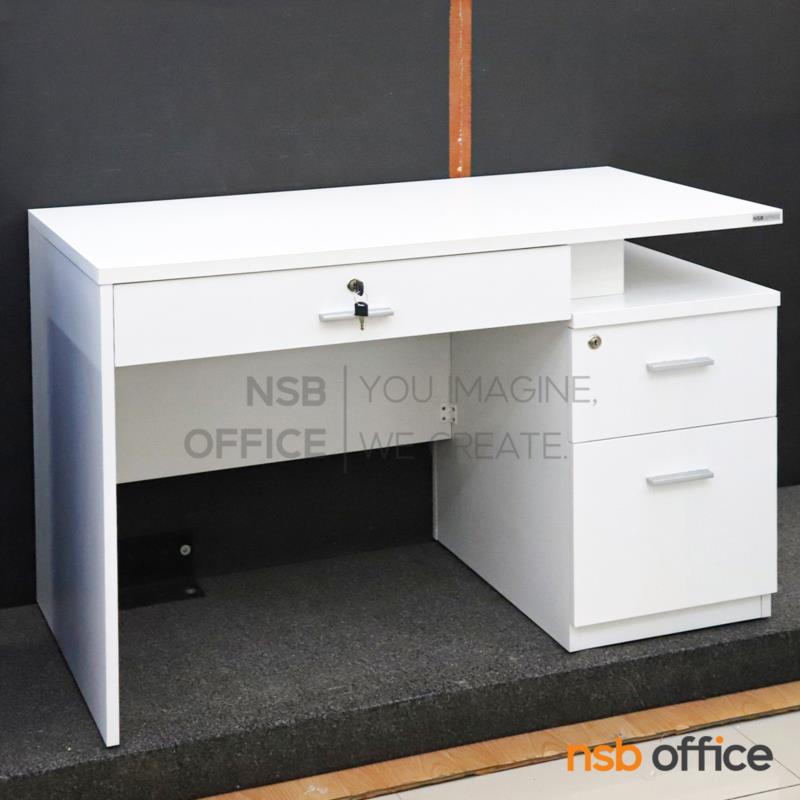 โต๊ะทำงาน 3 ลิ้นชัก รุ่น VARIOUS-4  บังตาไม้ เมลามีน