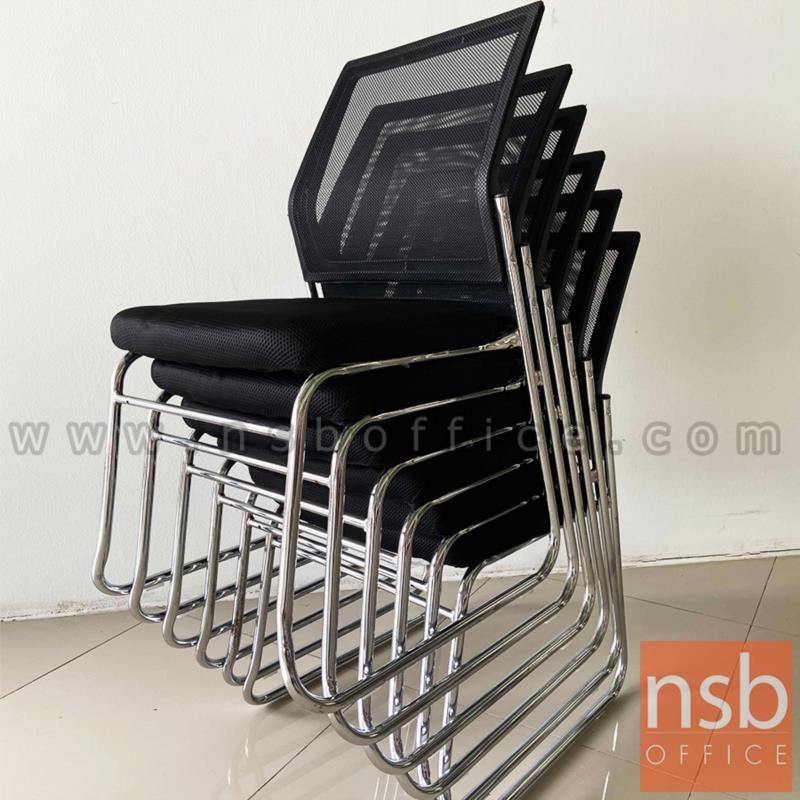 เก้าอี้รับแขกหลังเน็ต รุ่น Raydell (เรย์เดล)  ขาเหล็กชุบโครเมี่ยม