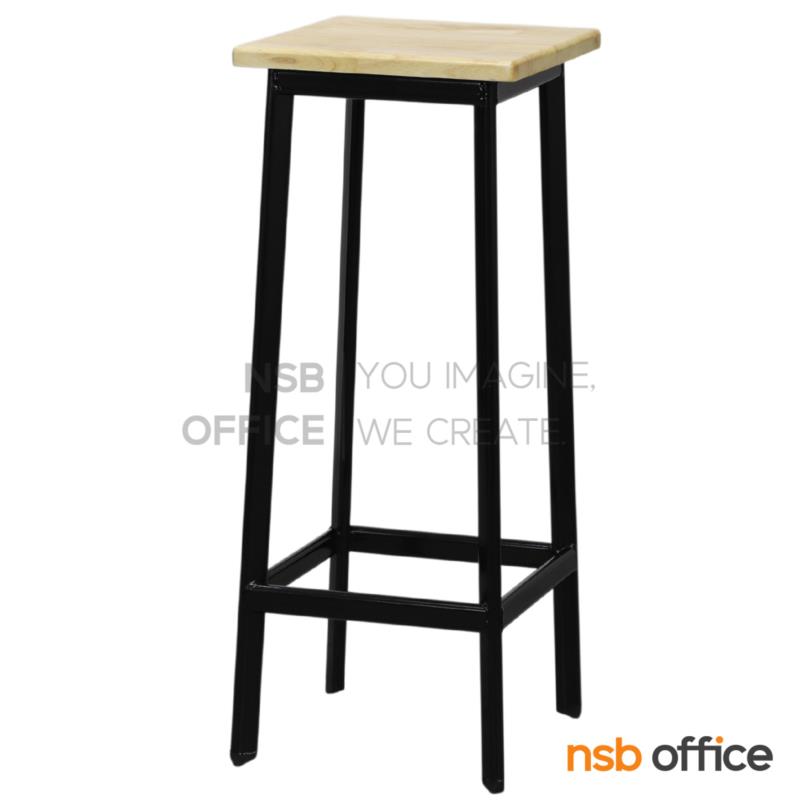 B10A107:เก้าอี้บาร์สตูลที่นั่งเหลี่ยม รุ่น Gemma (เจมม่า)  ขาเหล็กทรงไข่พ่นสี