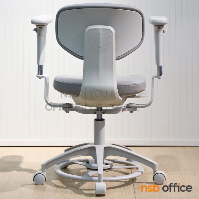 เก้าอี้คุณหมอล้อเลื่อน รุ่น Aerispro (แอริสโปร)  เท้าแขนปรับระดับ