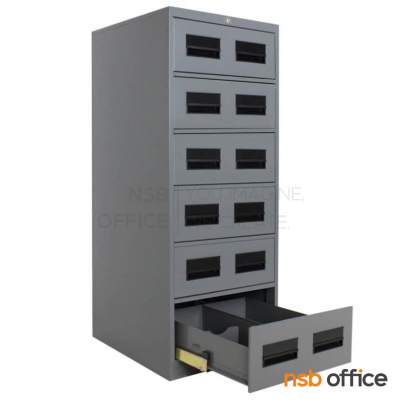 ตู้เก็บบัตร 6 ลิ้นชัก (บัตรขนาด 6"*8" นิ้ว) 541W*616D*1322H mm   