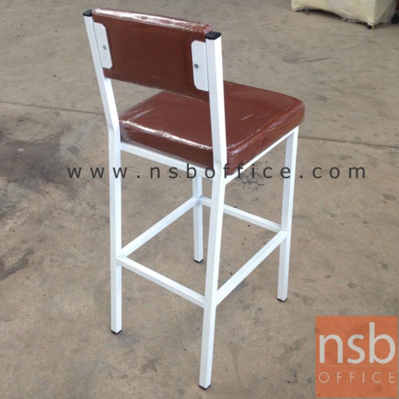 เก้าอี้บาร์ที่นั่งเหลี่ยม  รุ่น Alliance  ขาเหล็กพ่นขาว