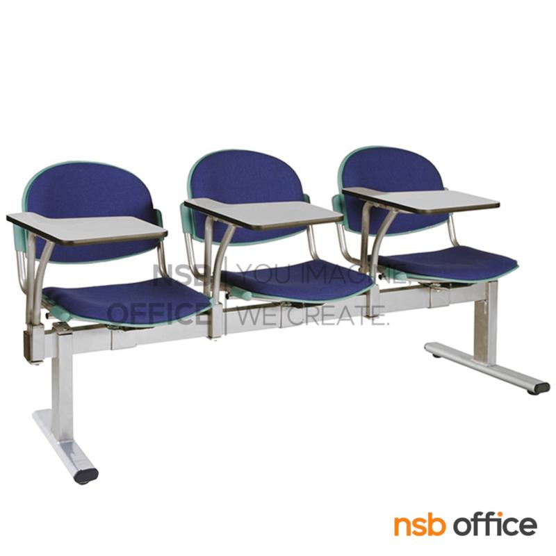 B17A021:เก้าอี้เลคเชอร์แถวเฟรมโพลี่หุ้มเบาะ รุ่น D4656 2 ,3 และ 4 ที่นั่ง ขาเหล็กพ่นสีเทา