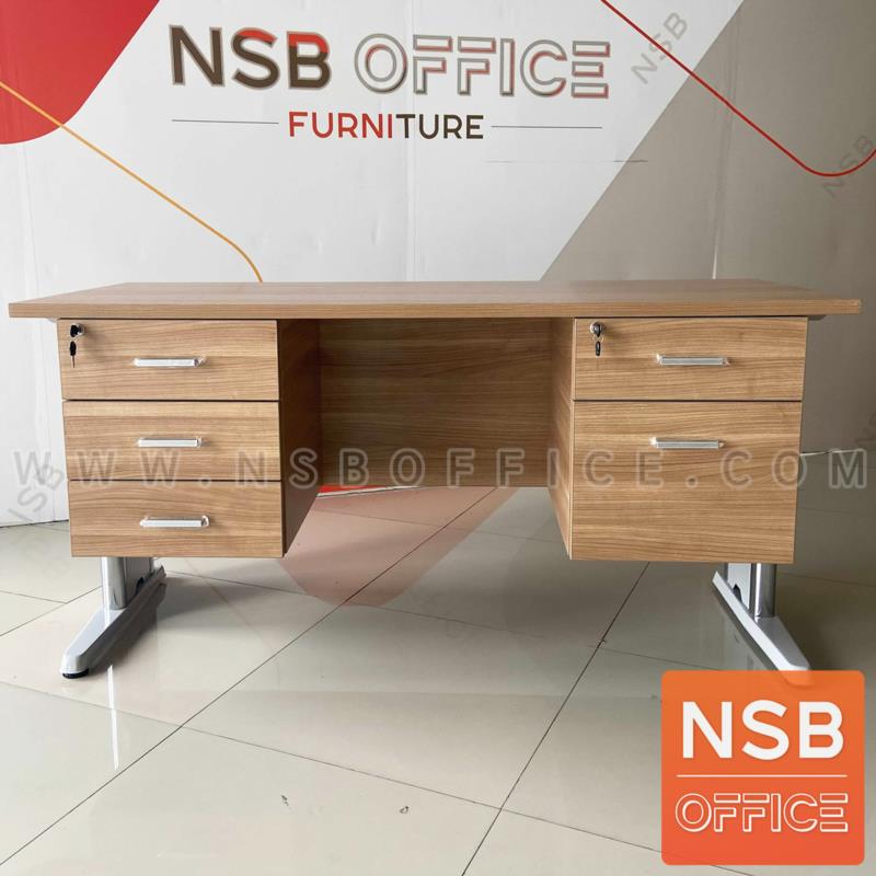 โต๊ะทำงาน 5 ลิ้นชักข้าง รุ่น Olynic (โอลินิค) ขนาด 150W ,165W (*75D,80D) cm. เมลามีน