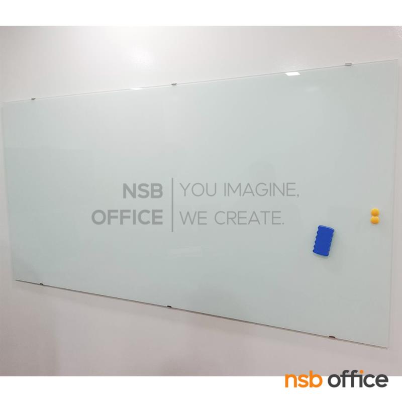 ไวท์บอร์ดกระจกแม่เหล็ก พร้อมถาดวางปากกา Tisdale (ทิสเดล) ขนาด 120W, 150W, 200W cm. 