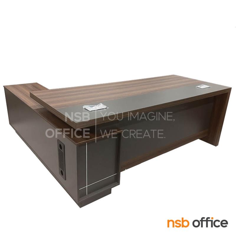 A16A129:โต๊ะผู้บริหารตัวแอล รุ่น Terranix (เทอรานิกซ์) ขนาด 160W ,180W ,200W cm.  