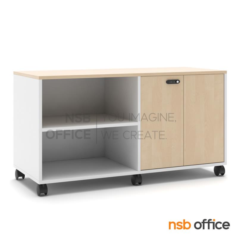 C08A054:ตู้ไซด์บอร์ด  รุ่น Parish (ภาริต) ขนาด 120W cm. 2 บานเปิด ล้อเลื่อน