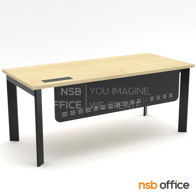 A38A002:โต๊ะทำงานผู้บริหาร รุ่น Antonie (แอนโทนี่) บังตาเหล็ก ขาตรงวางทแยงมุม