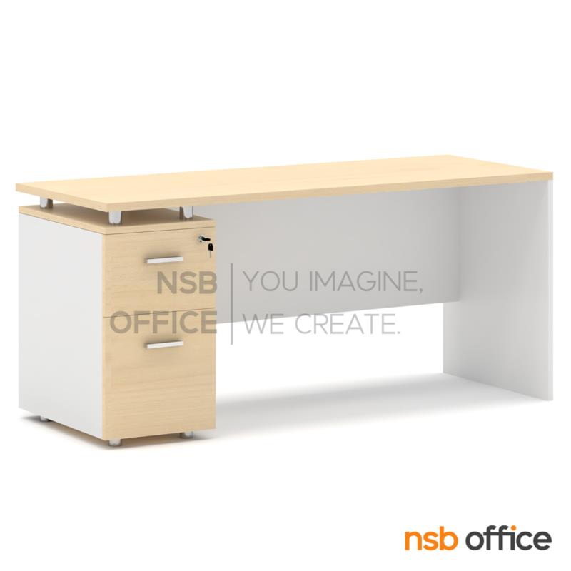 A13A243:โต๊ะทำงาน 2 ลิ้นชัก รุ่น Ventril (เวนทริล) ขนาด 160W cm.  เมลามีน