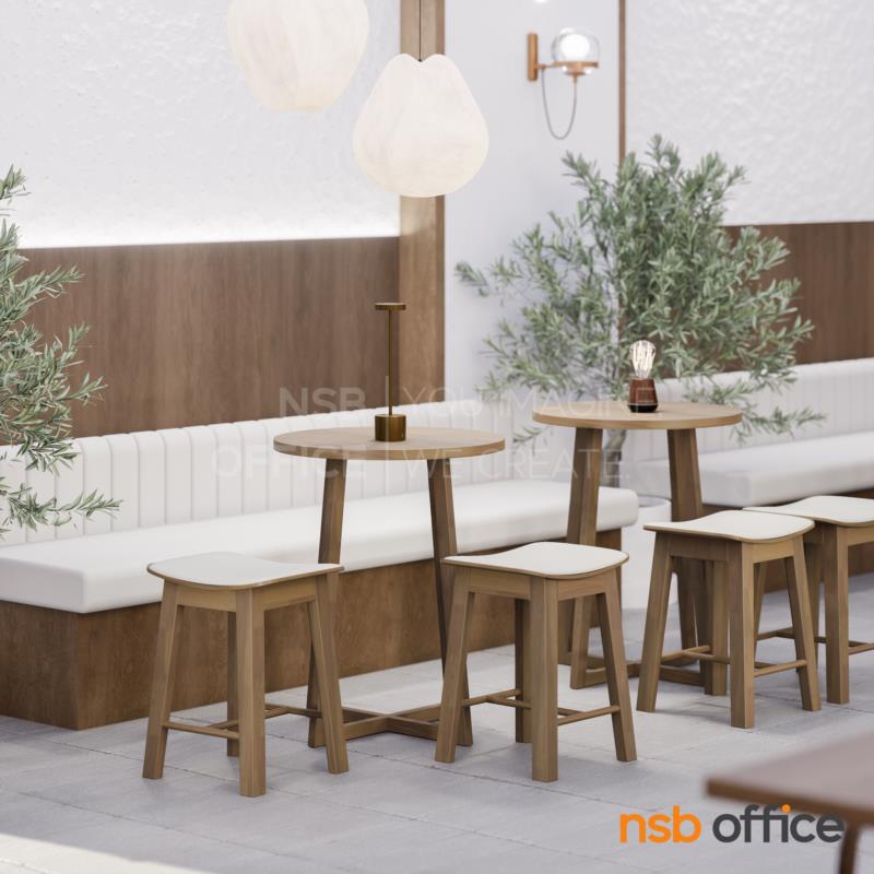 โต๊ะบาร์กลมไม้ยางพรารา 60Di รุ่น Nano (นาโน)  ขาไม้ 4 แฉก