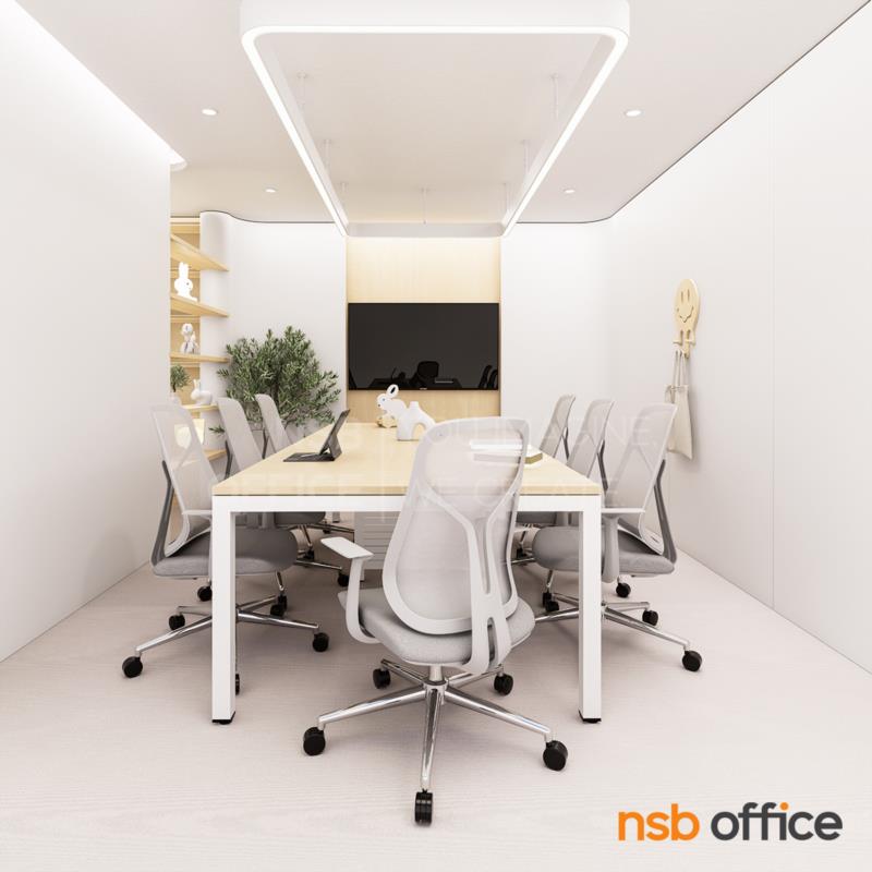 โต๊ะประชุมทรงสี่เหลี่ยม 120D cm. รุ่น CONNEXX-021  ขากลางมีกล่องร้อยสายไฟ