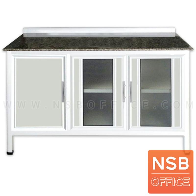 G07A129:ตู้ครัวตอนล่างอลูมิเนียมหน้าเรียบกว้าง 120 ซม   