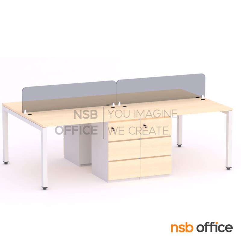 ชุดโต๊ะทำงานกลุ่ม   2 ,4 ,6 ,8 ที่นั่ง พร้อมลิ้นชัก 3 ลิ้นชัก ขาเหล็กเหลี่ยมทำสี 