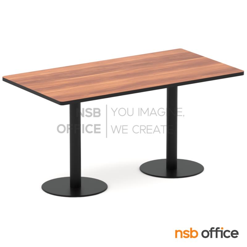 A14A294:โต๊ะหน้าเมลามีน  รุ่น Linsey (ลินซีย์)  ขาจานกลมแบน 