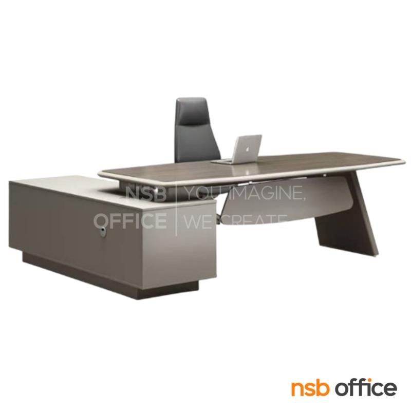 A30A090:โต๊ะผู้บริหารตัวแอล รุ่น Velanise (เวลานีซ) ขนาด 180W, 200W cm. 