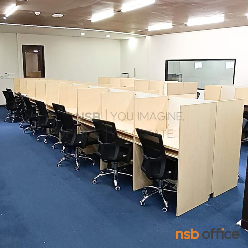 โต๊ะ call center แถวเรียงเดี่ยว   สำหรับ 2, 3, 4, 5 ที่นั่ง ขนาด 80W cm. ต่อที่นั่ง  