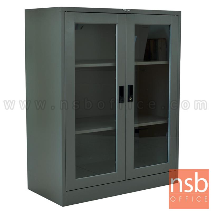 ตู้เหล็ก 2 บานเปิดกระจกใสมือจับฝัง รุ่น Gaston (แกสตัน) 3 ฟุต,4 ฟุต (122.5 H cm.) 