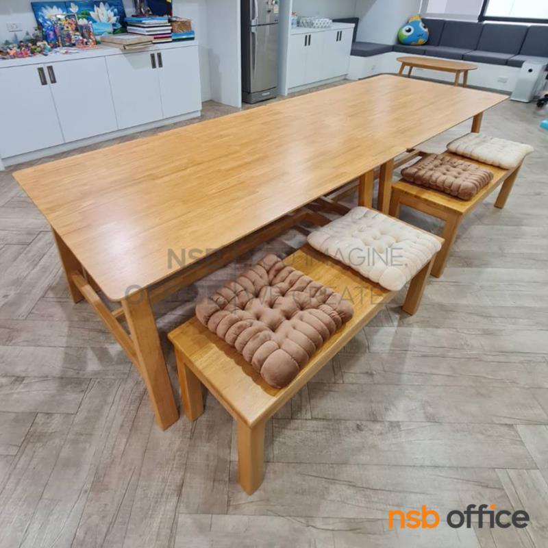 เก้าอี้ยาวไม้ยางพาราล้วน  รุ่น Henrika (เฮนริก้า) ขนาด 90W ,120W ,150W, 180W cm.  