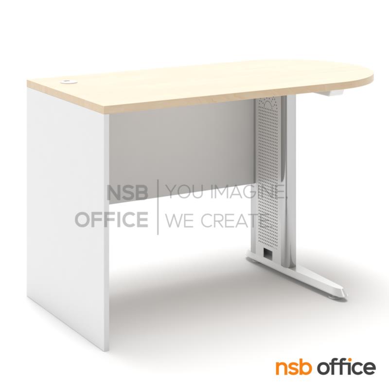 โต๊ะแพทย์ในห้องตรวจ รุ่น Larnix (ลาร์นิกซ์) ขนาด 120W cm.  บังตาไม้ ขาเหล็กตัวแอล