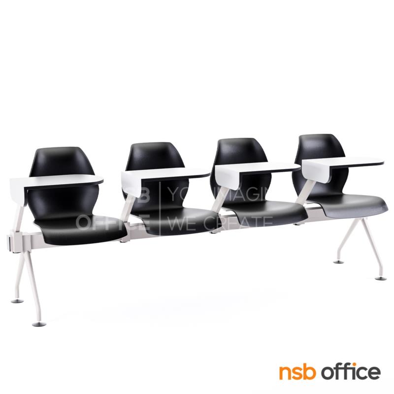เก้าอี้เลคเชอร์แถวเฟรมโพลี่ รุ่น B808 2 ,3 และ 4 ที่นั่ง ขาเหล็กพ่นสีเทา