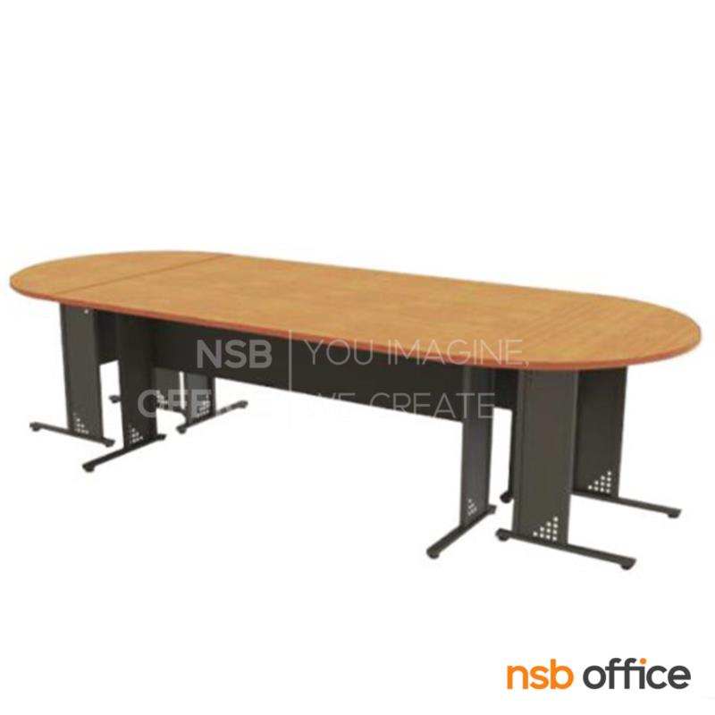 A05A287:โต๊ะประชุมหัวโค้ง รุ่น Myrax (ไมแรกซ์) ขนาด 300W*120D cm.  ขาเหล็ก