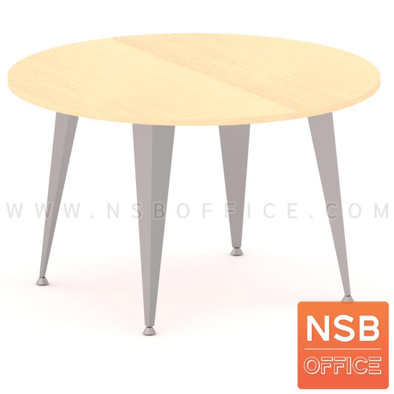 A05A158:โต๊ะประชุมทรงวงกลม  4 ,6 ที่นั่ง ขนาด 90W ,120W cm.  ขาเหล็กทรงสามเหลี่ยมพีระมิด